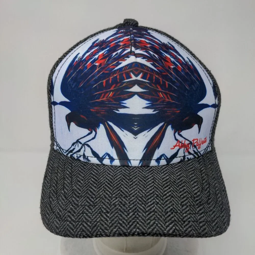 Art by Abby Paffrath Snapback Hat Multicolor OSFA Herringbone Livin Lovin Life
